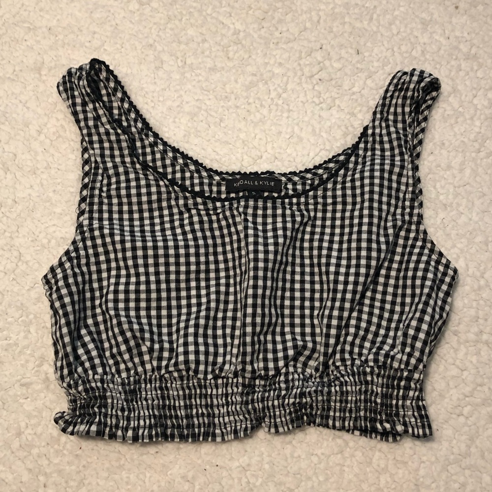checkered crop top